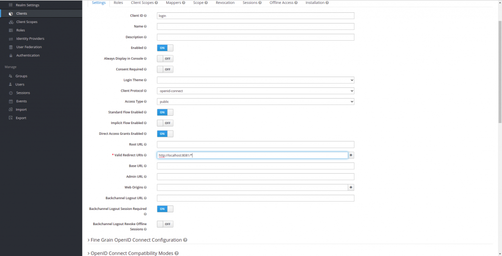 Url de redirección despues del Login en Keycloak | Integración de keycloak con Spring Boot