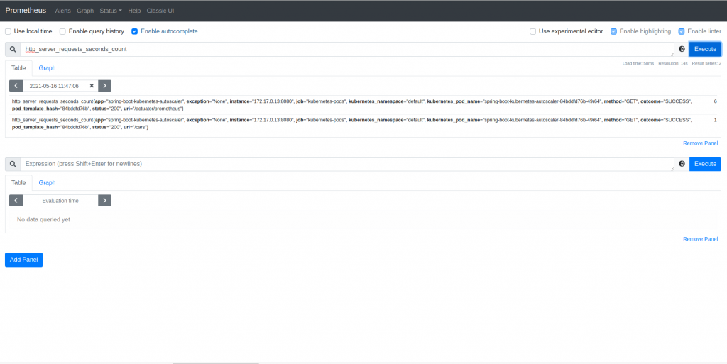 Peticiones to Spring Boot with Actuator